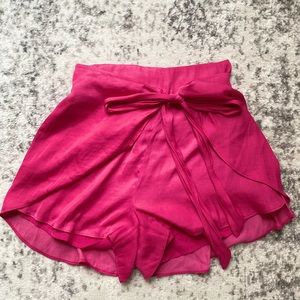 Pink Wrap Around Shorts